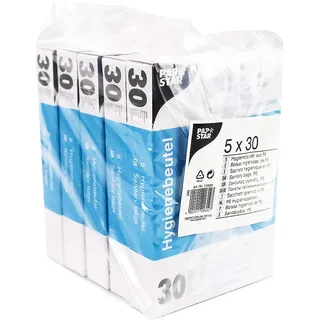 Papstar Hygienebeutel 28,5 x 8 x 7 cm weiss im Spenderkarton weiß (50 Packungen á 30 Beutel)