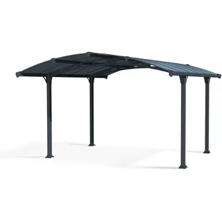 CANOPIA Carport Arcadia 4300 3,59 x 4,35 m grau inkl. Solar LED Kit