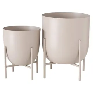 Boltze Kilana 2-teilig Metall Komplettset 40 x 40 x 40 cm Beige
