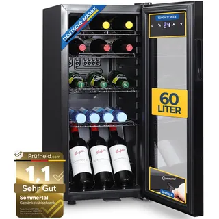 sommertal Kühlschrank GK 60 Getränkekühlschrank 60 l 79 cm hoch Schwarz