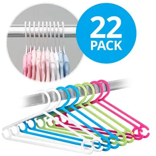 LaLoona baby bedding LaLoona Kleiderbügel für Babys und Kinder 22 Stück - Bunt