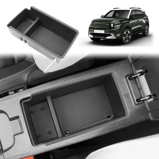 GAFAT Kompatibel mit Neu 2025 Citroen C3 Aircross 2026/ e-C3 Aircross EV Mittelkonsole Aufbewahrungsbox, Armlehne Organizer Ablagen für C3 Aircross 2025, Multifunktional, mit Gummimatte