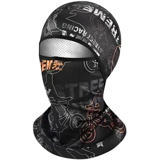 1 Stk. Sturmhaube Motorrad Sommer, Vollgesichtsmaske Helm Liner Motorrad Radfahren Ski Atmungsaktiv Schwarz