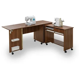 Comfort 7 | Nähmaschinenschrank | Nähmöbel | Nähtisch | (Premium White)