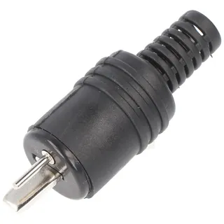 goobay Lautsprecherstecker Schraubanschluss Knickschutz, schwarz