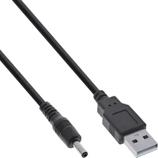 InLine USB DC Stromadapterkabel, USB A Stecker zu DC 3,5x1,35mm Hohlstecker, sc