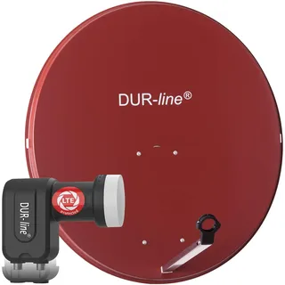 Dur-Line MDA 80 - Digiatale 1 Teilnehmer Satellitenschüssel Komplett-Anlage mit +Ultra Single - LNB [Camping, Astra 19,2°, DVB-S/S2, Full HD, 4K, 3D]