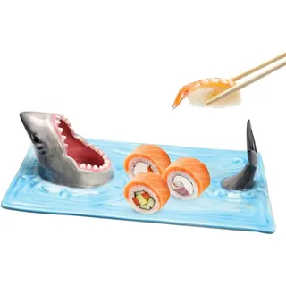Funny Shark Coochie Board - Charcuterie Board, ngraved Wood Plank | Platter Shark Paper Food Trays Food Boats with Wax Paper, Sheets for Birthday Shark Favors Decoration
