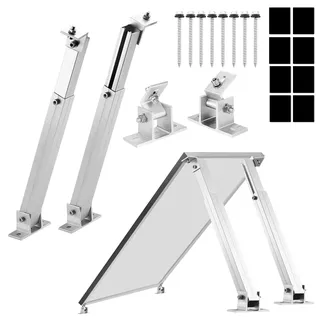 Aufständerung Solarmodul Halterung Balkonkraftwerk Flachdach PV VERSTELLBAR 1 Panel SET 15°-30°