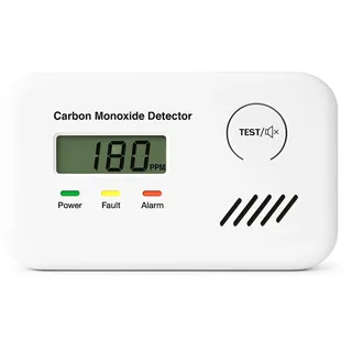 ZYTA Kohlenmonoxid Melder – CO Melder mit LCD-Anzeige, austauschbarer Batterie und 10-Jahres-Sensor, tragbarer CO Melder Kohlenmonoxid-Melder für Zuhause mit CO-Spitzenwertspeicher, EN50291