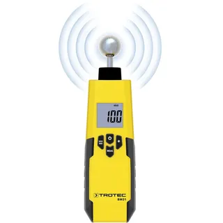 TROTEC Feuchtigkeitsmessgerät BM31– Für Wand, Holz, Estrich – Messbereich 0-100 Digits, Feuchtindikator, Abschaltautomatik