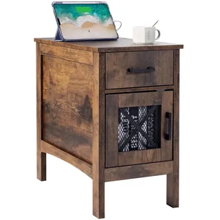 Vevor Nachtschrank mit Schublade 3-stufig 40 x 30 x 50 cm Braun