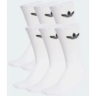 adidas Trefoil Cushion Crew Socken 6er Pack Weiß/Schwarz 46-48