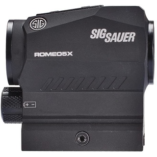 Sig Sauer ROMEO5X Red Dot 2 MOA 1x20mm 2MOA 1x20 beleuchtet Aluminium Picatinny Rotpunkt Visier für Jagd Softair Armbrust Outdoor schwarz