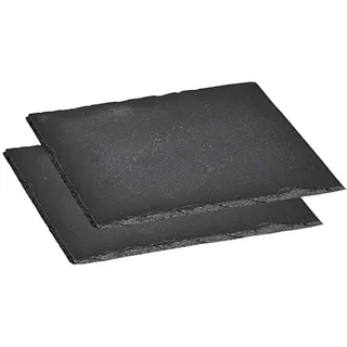 KESPER 38109 Servierplatte, 2er Pack, Schieferplatte, Buffet-Platte, aus Schiefer, geölt, Maße: 200 x 20 cm