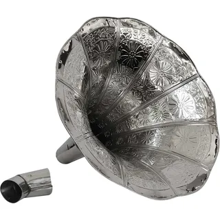 aubaho Trichter Grammophon Horn silberfarben