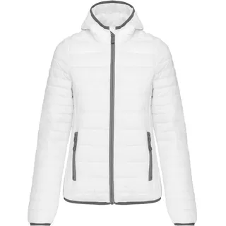 Kariban Leichte Damen Kapuzen Steppjacke Stepp-Jacke K6111 white M