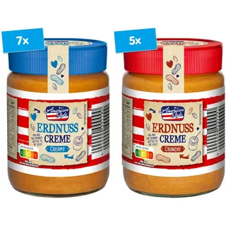 American Style Erdnusscreme 350 g, verschiedene Sorten, 12er Pack