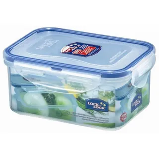 Lock & Lock Vorratsdose rechteckig Blau/Transparent 15,1 x 10,8 x 6,9 cm 0,6 l