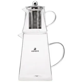Karaca Teekanne Karaca Giza Glas-Teekannen-Set, 1.95L, Türkischer Teebereiter, 2 l, (3-St)