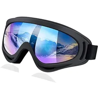 Pwsap Skibrillen, UV Schutz Snowboard Brillen, Hochwertige TPU Motorradbrille, Sportbrille für Skifahren Motorrad Fahrrad Skaten, Helmkompatible, Anti Fog, Hohe optische Klarheit, Unisex