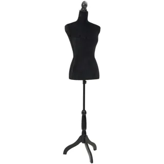 vidaXL Damenbüste Schneiderpuppe Büste Torso Angezogen Mannequin Schwarz