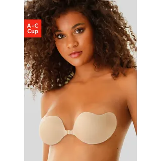 LASCANA Damen Trägerloser Klebe-BH Klebe-Schalen, Beige (skin 731), B (Herstellergröße: 0B) - B