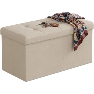 Relaxdays Sitzbank aus Stoff Beige