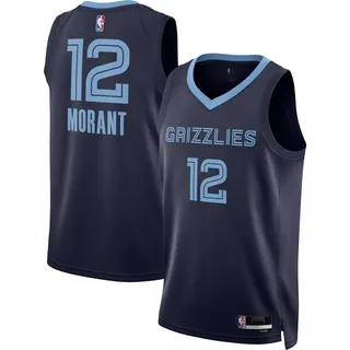 Ja Morant Memphis Grizzlies NBA Kinder Jugend 8-20 Navy Icon Edition Swingman Trikot, Marineblau, 8 - 8