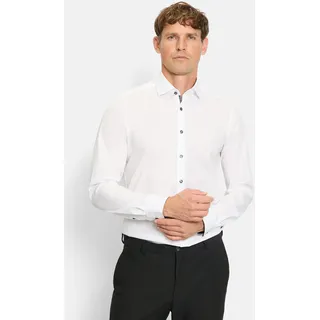 Olymp Level Five, Body Fit, Hemd extra Langer Arm Haifischkragen weiß - 43 Extra Tall