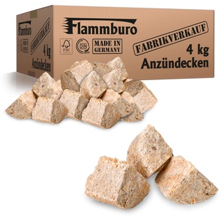 Öko-Anzündecken (4 kg) aus Anzündwolle gepresst, extra viel Wachs, Holzwolle, FSC®-zertifiziertes Produkt, pflanzliches Wachs, ökologische Anzünder, Grillanzünder, Kaminanzünder, Anzündmittel (4kg)