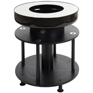 Mendler Feuerschale mit Grill HWC-K95, Feuerstelle Grill BBQ, Grillplatte Ablagefläche, Stahl Edelstahl Emaille Ø 56cm schwarz