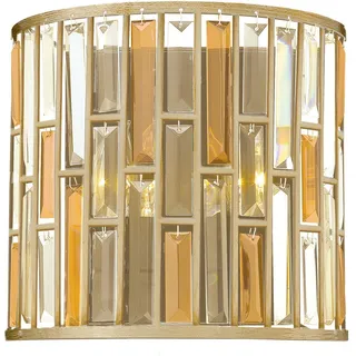 Art Déco Wandlampe PRISM Blattsilber Jugendstil Design Lampe Wohnzimmer Flur
