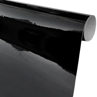 Arespark Carbon Folie, Selbstklebend Autofolie aus Vinyl, Auto Schutz Carbon Folie (Schwarz Glänzend, 150 * 30cm)