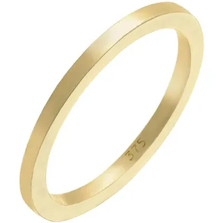 Elli PREMIUM Ring Damen Basic Klassik Ehering in 375 Gelbgold