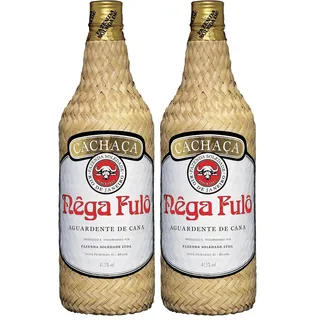 Nega Fulo - echter brasilianischer Super Premium Cachaca aus Zuckerrohr (1 x 1,0l) - als Caipirinha oder eisgekühlt pur ein wahrer Genuss (Packung mit 2)