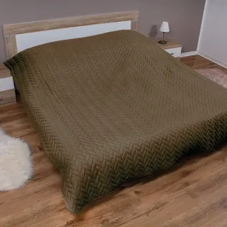 BestLivings Bettüberwurf 140 x 210 cm Braun