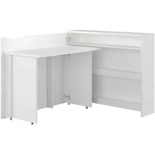 BIM Furniture Lenart Work Concept Cw-01l Ausziehbarer Schreibtisch mit Regalen - 100 cm Tischplatte In matt)