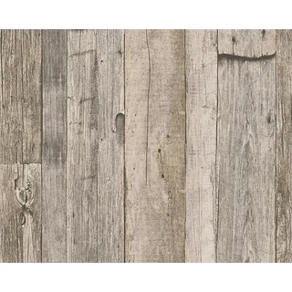 A.S. Création Vliestapete Holzoptik 10,05 m x 0,53 m beige/schwarz 959312