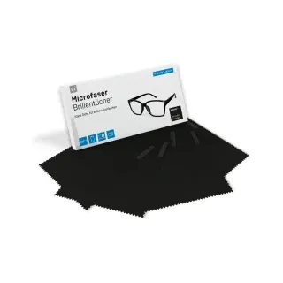 POLYCLEAN Brillenputztücher Microfaser, 18 x 15 cm, aus Mikrofaser, 5 Stück