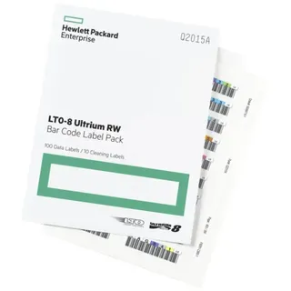 HP Barcodeetiketten LTO-8 Ultrium, weiß, 1er-Pack (100 Stück