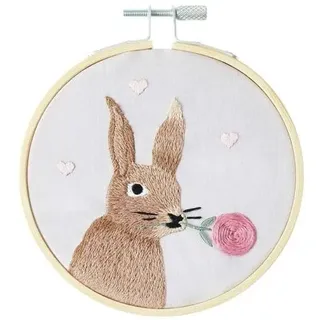 Stickpackung Vorgezeichnet,Hase, Ø10cm