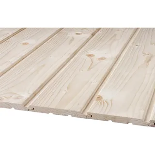 None Profilholz Fichte Tanne Standard B-Sortierung Schrägprofil 200 x 12,1 cm 14 mm