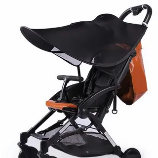 TOPOQ Sonnenschutz für Kinderwagen, Sonnenverdeck, Sonnenschutz für Kinderwagen und Buggy, UV-Schutz, Universal-Sonnenschutz, Markise, faltbar, abnehmbar