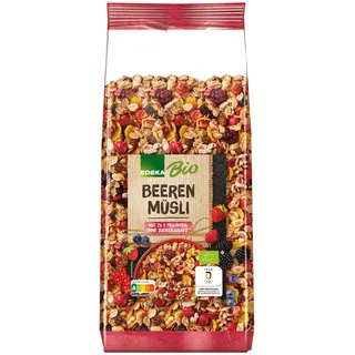 Edeka Bio Beeren Müsli mit 24 % Früchten ohne Zuckerzusatz 750g Packung