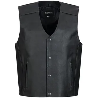 PAULGOS Lederweste Biker Kutte Echtleder BW3 in schwarz | Gr.: 6XL