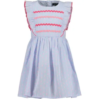 blue seven Sommerkleid BLUE SEVEN, "Blue Seven Kleid", Mädchen, Gr. 134, 5100, mittelblau, 100% Baumwolle, normal, Rundhals, Kleider Sommerkleid