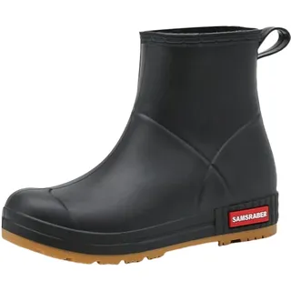 Generisch Gummistiefel Damen/Herren Halbhoch Wasserdicht Regenstiefel Abriebfest Casual Stiefel Einfarbig Gartenschuhe Bequeme Outdoor Regenschuhe Gummistiefeletten Für Garten Und Regen Abriebfeste - 44 EU