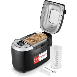 tzs-first-austria TZS First Austria Brotbackautomat mit 12 Programme, Kunststoff, bis 1250g, Schwarz