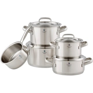 WMF Gourmet Plus Topf-Set 5-tlg. 3 x Fleischtopf + Bratentopf + Stielkasserolle